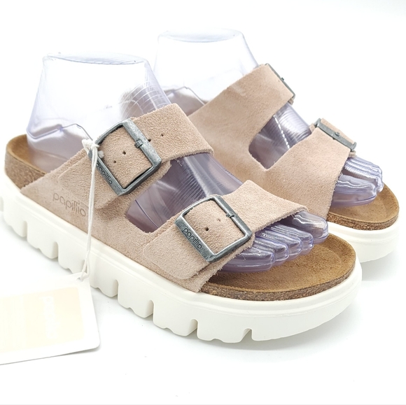 Papillio BIRKENSTOCK Arizona Chunky EU 38 US 7 Suede Platform Sandal - Picture 8 of 10